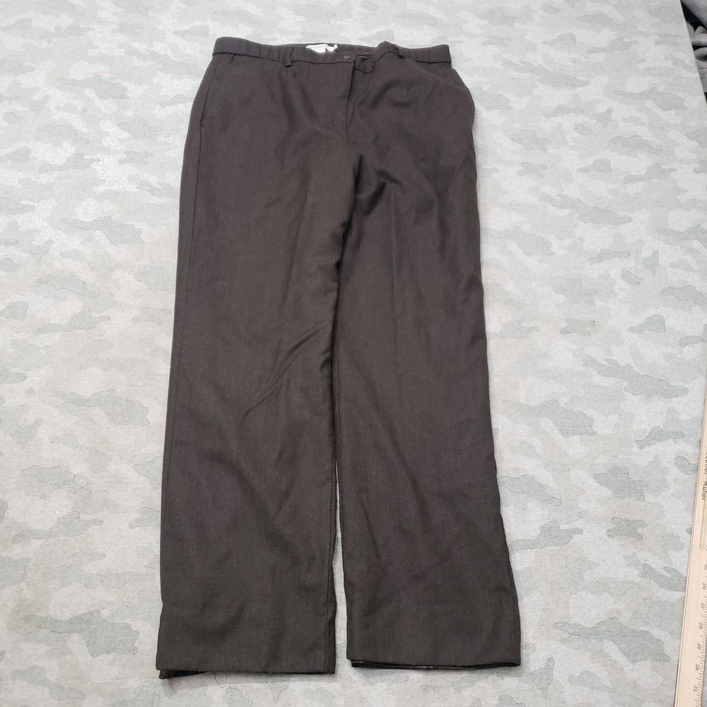 Pendleton Pants Womens 16 Brown Straight Leg High Rise Virgin Wool Pockets